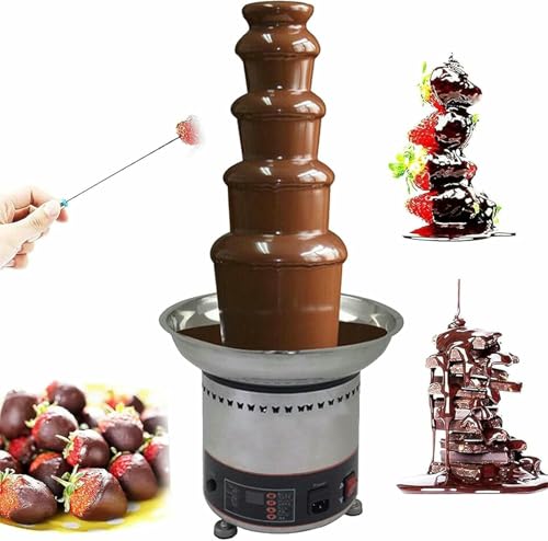 ZHJOPP Máquina Comercial de Fuente de Chocolate con Dispositivo Eléctrico de Fusión en Cascada, Adecuada para Pastelerías, Fiestas y Hoteles