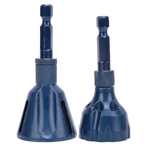 2 herramientas de chaflán externo, desbarbado, negro, 3-20 mm, 5-25 mm, acero hexagonal, herramienta de desbarbado, herramienta de desbarbado, herramienta de desbarbado extraíble para biselado