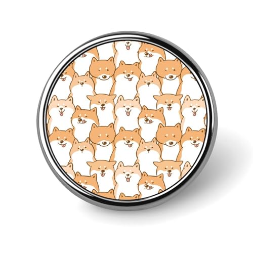 バッジ 円形 徽章 おもしろ しばいぬ 柴犬 かわいい 可愛い 犬柄 缶バッジ 胸章 ピンバッチ ボタンブローチ 25mm おしゃれ ネクタイピン コレクション バッグ飾 帽子 胸飾り かばん掛け 工芸品 取付簡単 男女兼用 プレゼント