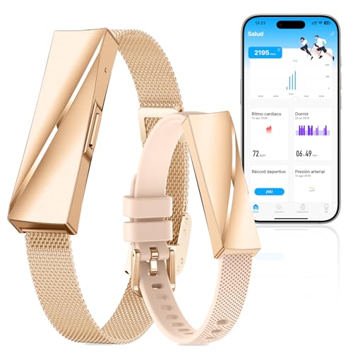 iSo Tech Pulsera Inteligente sin Pantalla, Smartwatch Fitness Tracker con Monitoreo 24/7 de Actividad, Sueño & Frecuencia Cardíaca, Modo Multideporte, GPS, Batería 15 Días, Resistente al Agua IP68