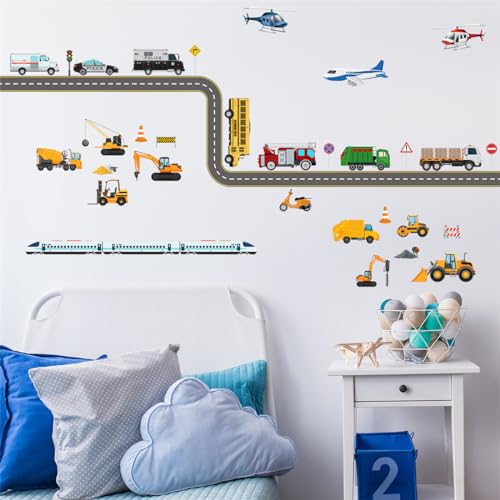 Vinilos decorativos para pared y piso de transporte vial