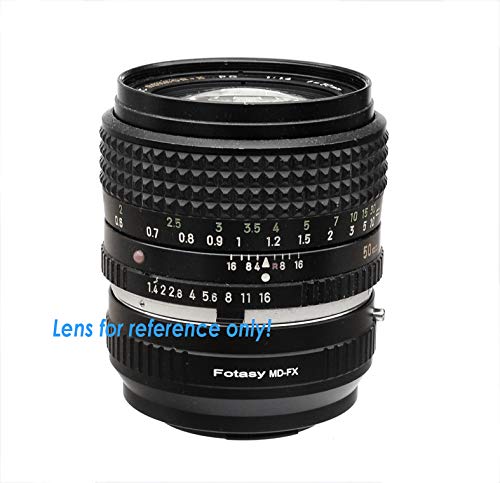 Adaptador Fotasy Minolta MD a Fujifilm X, para lentes Minolta MD/MC Rokkor en cámaras mirrorless Fujifilm X-Mount (X-Pro2, X-E2, X-E3, X-A5, X-M1, X-T1, X-T2, XT3, X-T10, X-T20, X-T30, X-H1) miniatura 3