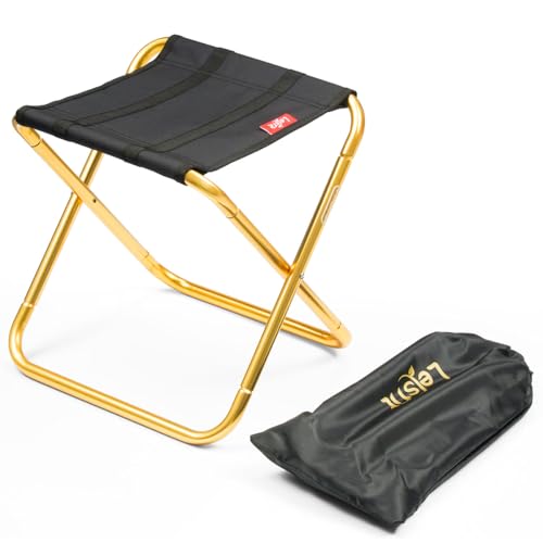 Lesfit Folding Camping Stool, Portable Lightweight Seat (30×25.5×31.5cm)