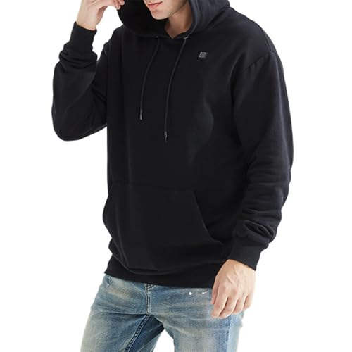 Thatrich Heated Hoodie for Men & Women Casual Heating Pullovers Unisex USB Electric Hooded Sweatshirts Lightweight Warm Shirt 5