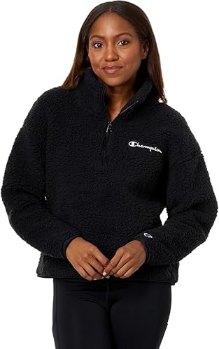 Champion Herren Legacy Outdoor Polar-Half Zip Top Hoodie, Nero, M