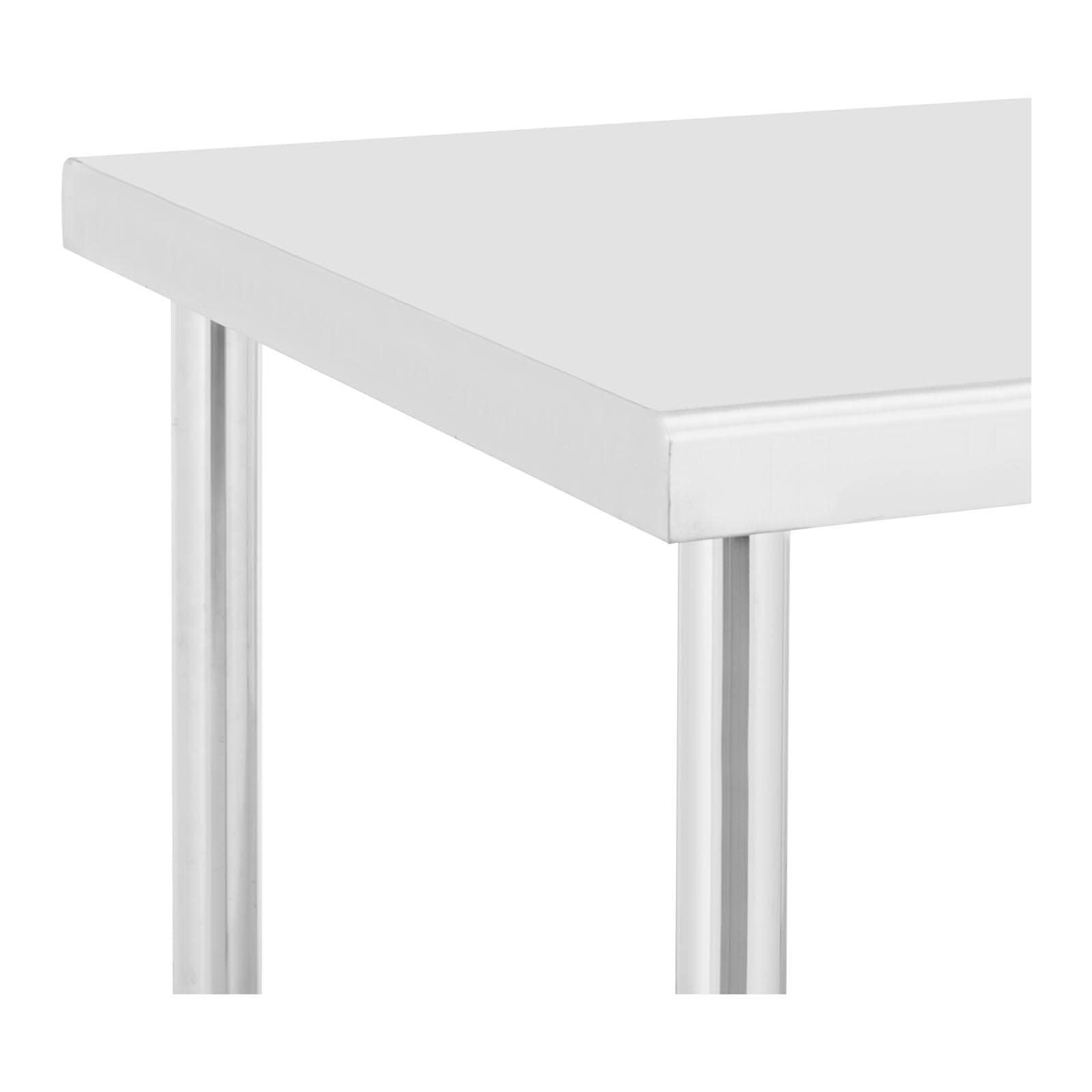 Royal Catering Edelstahltisch mit Rollen 70 x 120 cm 158 kg Tragkraft Arbeitstisch mit Rollen
