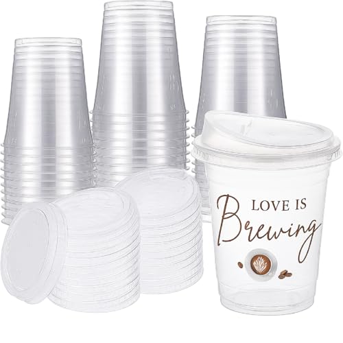 Willinglong 50 Pack Love Is Brewing Bridal Shower Cups Wedding