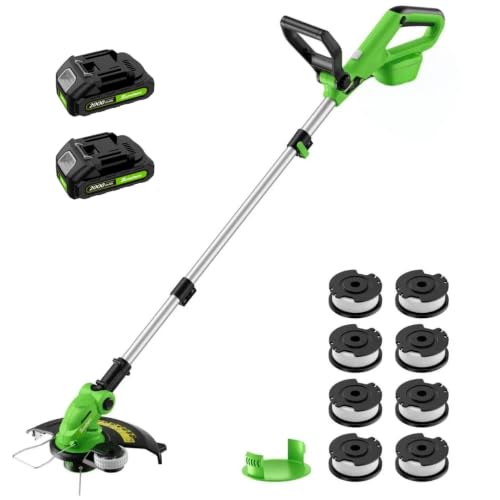 20V 12 Inch Cordless String Trimmer with 2.0Ah Battery and Charger, Electric Weed Wacker Weed Eater...