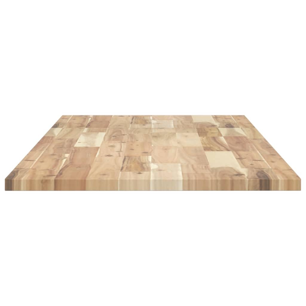 Piano lavabo non trattato, 160 x 50 x 2 cm, in legno massello di acacia, ripiano da bagno, mensola rustica, per bagno, cucina e banco da lavoro, rettangolare