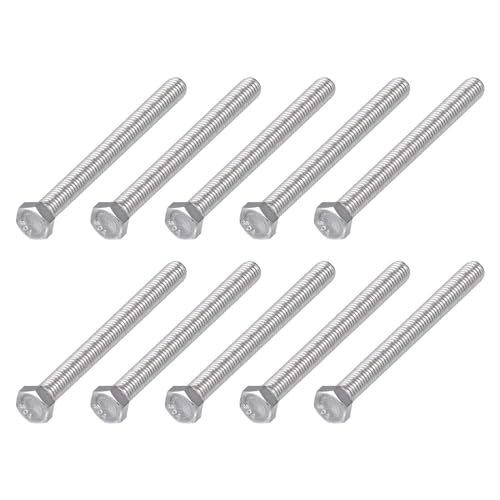 Image of METALLIXITY Hex Head Bolts (3 /8-16 x 4) 20Pcs, 304 Stainless Steel 18-8, Fully Threaded, External Hex Drive, Plain Finish, Hex Head Screw Bolt, Silver