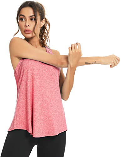 LYHNMW Open Back Workout Top Backless Yoga Shirts Tie Back Workout Tank Activewear Shirts Exercise Yoga Tank Tops (1-3Pack)4