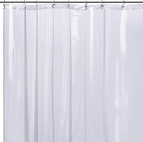 CREATOV DESIGN Shower Curtain Liner - 72x72 Clear Peva Fabric Shower Curtain for Bathroom Waterproof Odorless Eco Friendly Heavy Duty Metal Grommets 1 Pack