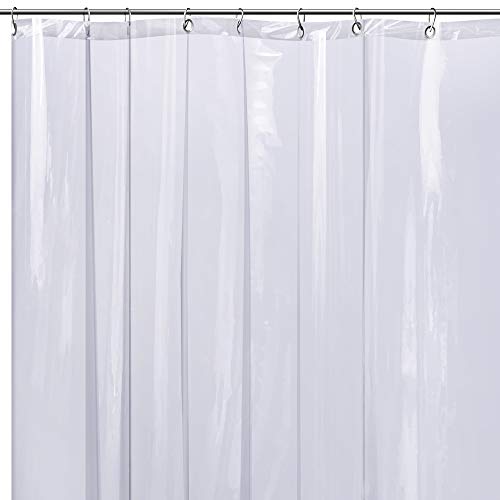 CREATOV DESIGN Shower Curtain Liner - 72x72 Clear Peva Fabric Shower Curtain for Bathroom Waterproof Odorless Eco Friendly Heavy Duty Metal Grommets 1 Pack