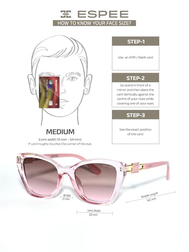 Image of ESPEE Sunglass | 100% UV Protected | Gradient | Women | Medium | Butterfly