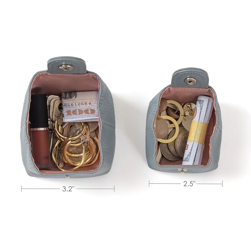 Image of Cockatoo Genuine Leather Coin Pouch Change Holder, Mini Snap Pocket Wallet for Men Women (Cobra, Small)