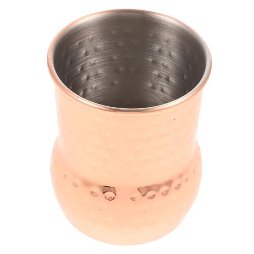 PRETYZOOM Rose Gold Cocktail Glasses Multi-function Drink Cup Stainless Steel Home Bar Accessory