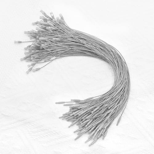 Quacc QUACC-XPC35-YIN 100 Pcs Christmas Tree Ornament Hanger Strings Snap Fastener Tag Cord Precut Ribbon Hook Xmas Ornament Hanging Loop thumb #5