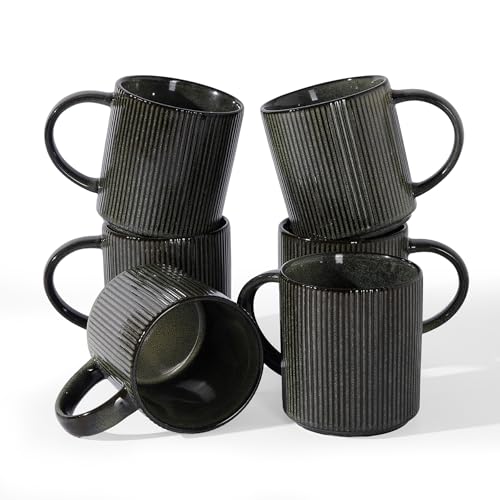 famiware Coffee Mug Set of 6, Star 16 oz Large Mugs Cup Set with Handle