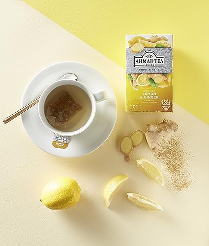 Ahmad Tea Lemon & Ginger Fruit & Herbal Infusion - 20 Teabags