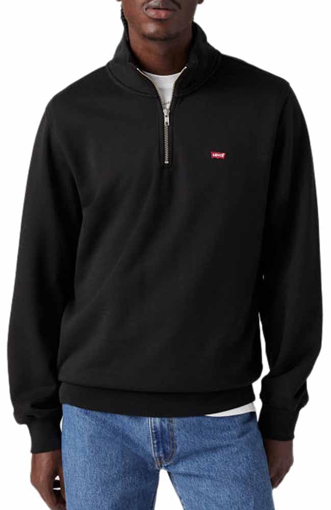 Levis Men's Black Quarter Zip Sweatshirt in Size M, Sports Direct