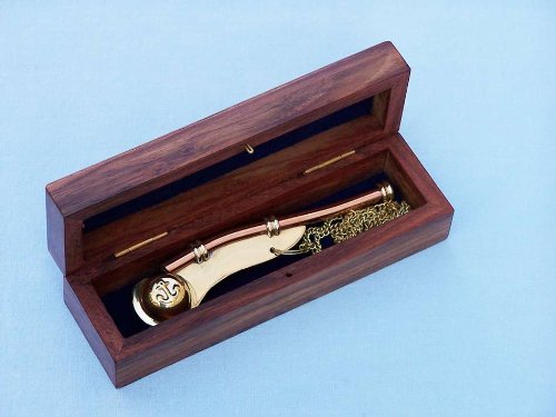 Brass/Copper Boatswain (Bosun) Whistle W/Box - Nautical Decoration - Bosun Whistle - Brass Bosun Whistle - Nautical Gift - Brand New #TOP1