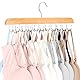 Resovo BH-Aufhänger für Schrank, Tank-Top-Aufhänger, 20 Haken, faltbar, Holz, platzsparend, Schrank-Organizer und Aufbewahrung für Wohnheim und Wohnung für Tank-Top, BH, Schal usw.