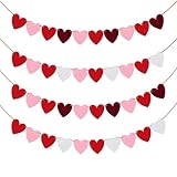バレンタイン ハート飾り 4本 ガーランド Valentine's Day 結婚式 告白 飾り付け 吊り下げ 装飾 吊り旗 撮影背景 壁飾り 記念日バレンタインデー ホワイトデー デコレーション
