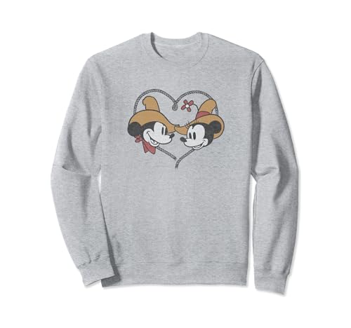 Sweat Mickey Mouse pull Minnie Disney vêtement noir à motif cœur mode adulte