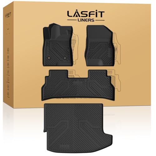 LASFIT Floor Mats & Cargo Liner for Chevy Trax 2024-2026, All Weather TPE Custom Fit Floor Mats for Cars, Car Floor Mats Full Set for Chevrolet Trax Accessories, Black (4PCS)