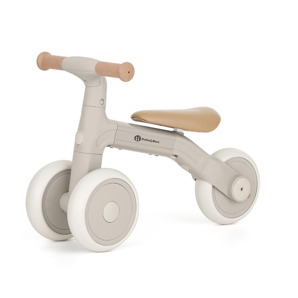 PETITE&MARS Draisienne Bébé Bingo, Vélo 3 en 1 pour bébé 1-2 Ans (12-24 Mois), Premier vélo à 3 Roues, Mini Tricycle avec Pédales (Blanc)