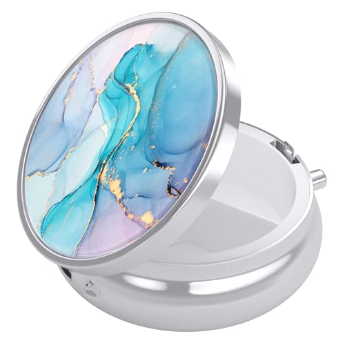 Image of Pill Box, Small Pill Case for Purse & Pocket, Travel Medicine Organizer