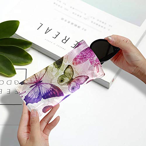 Tarity Eyeglass Case Glasses Pouch Case Soft Sunglasses Pouch Bag Squeeze Pu Leather Eyeglass Cases For Women Kids Girl Men #TOP4