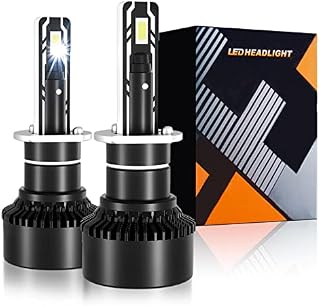 H1 LED Headlight Bulbs, 9V-32V 80W 16000Lumens 6000K Cool White H1 LED Car Headlight Conversion Kit, High/Low Beam Lamps, IP68 Waterproof, Pack of 2 (H1)