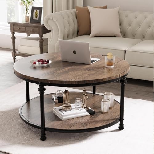 Table basse ronde vintage OpulentHome