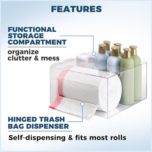Storage Standard Trash Bag Kitchen Organizers and Under Sink Storage Dispenser - Garbage Bag Organizer - Total size 10’’ x 10.25’’ x 5.5’’ - Fits Small Garbage Bag Roll Up to 10’’ x 5’’ x 5’’ by Storage Standard - Image 3