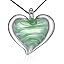 Light Green and White Stripe Heart