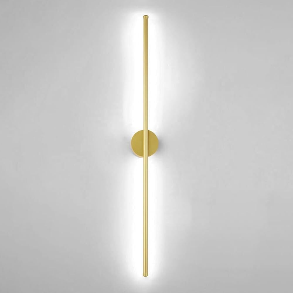SYAXVOM Gold Strip Wall Lamp for Living Room - Modern Linear Sconce Lighting Hallway, Long Vanity Lights Bedroom Elegant Sconces