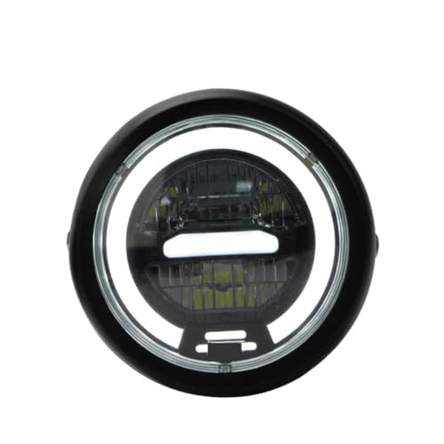 Phare de moto rétro 5.75" pour CG125 avec éclairage blanc et clignotants