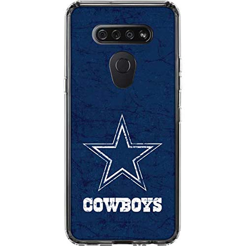 Skinit Clear Phone Case Compatible with LG K51/Q51 - Officially Licensed NFL Dallas Cowboys Distressed Design