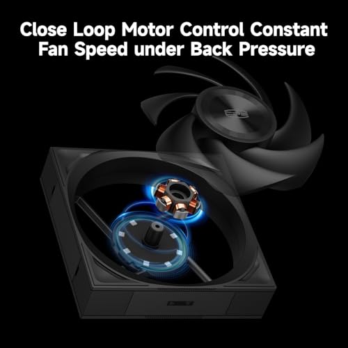 Image of PCCOOLER F7 X120 ARGB PC Fan, Wireless Daisy Chain, 3000RPM Extreme Cooling