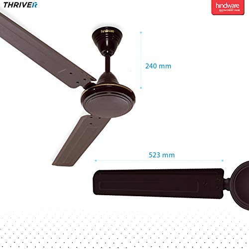 Hindware Snowcrest Thriver 1200mm Ceiling Fan (Umber Brown) - Image 6