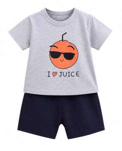 Image of Bold N Elegant Cotton Cute Cartoon Printed Half Sleeve T-Shirt And Shorts Clothing Set For Infant Toddler Baby Boy Girl
