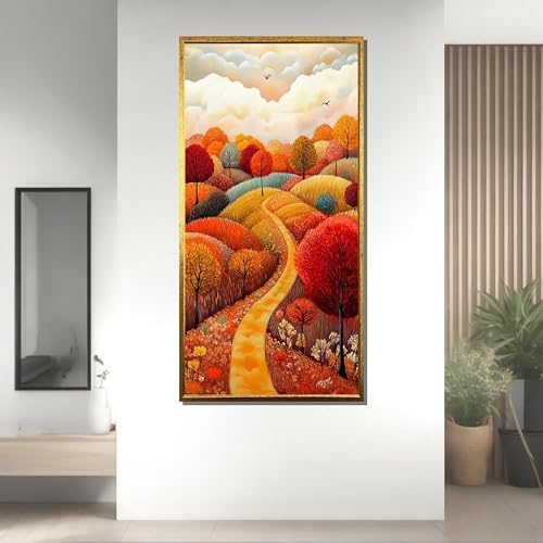 Tableau sur toile automne 65x120cm sans cadre pour une décoration murale nature
