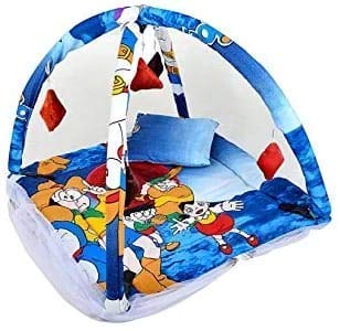 CuddleZ Doreamon Baby Kick and Play Gym Mattress with Mosquito Net and Bedding Set (0-12 Months) (Blue) - Review, Price and Buying Guide