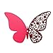 NSXKB 12pcs Papier Papillon Stickers muraux à moitié Creux Sticker Mural coloré for la décoration de la Salle de Mariage (Color : Red, Size : One Size)