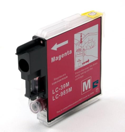 Image of Compatible Ink Cartridges for Brother LC39 /LC985, (CMYK) XL, 4-Pack Black - 30ml, / Cyan - 20.5ml XL, / Magenta - 20.5ml, / Yellow - 20.5ml Use for DCPJ125, DCPJ315W, DCPJ515W Printers