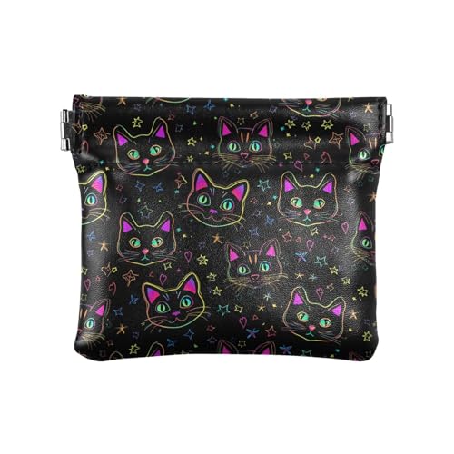 Porte-monnaie Magic Mushroom en cuir imperméable, mini portefeuille voyage femme
