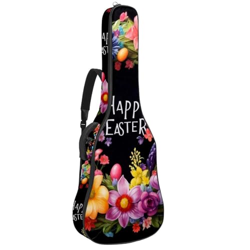 Étui guitare acoustique étanche 41/42 pouces housse protection noire multicolore