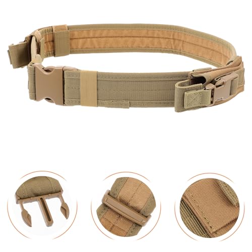 Cinturón táctico de nylon con hebilla de plástico caqui 7