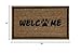 Paw Print Welcome Coir Doormat by Castle Mats, Size 18 x 30 inches, Non-Slip, Durable, Made Using Odor-Free Natural Fibers